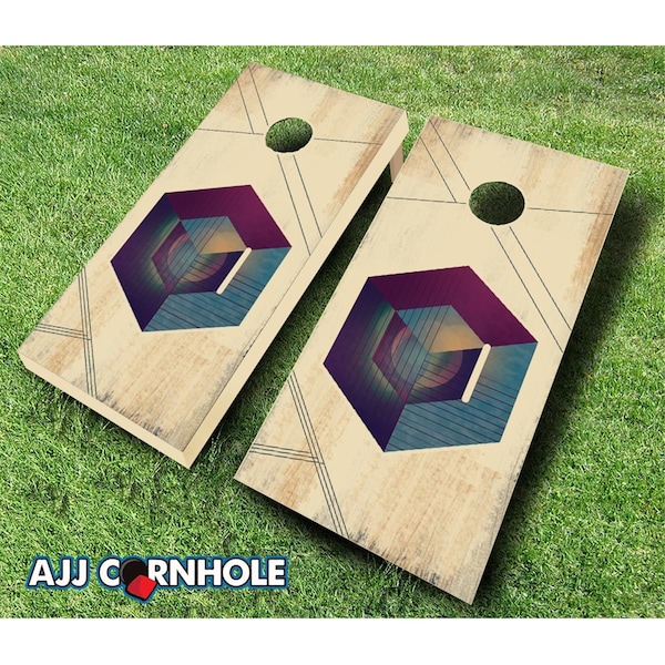 Mkf Collection By Mia K. Farrow Incog Ebony Stained Theme Cornhole Set - 8 x 24 x 48 in. 109-Incog - main
